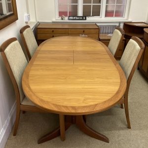 Nathan Teak 2114 Table & 4 Chairs Dining Set