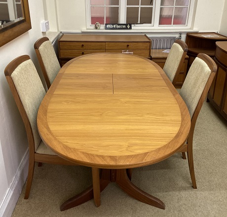 Nathan Teak 2114 Table & 4 Chairs Dining Set