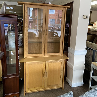 Nathan Harwood Oak Display Cabinet (Ref: 30218)