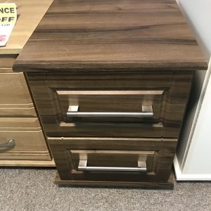 Elise Walnut 2 Drawer Bedside
