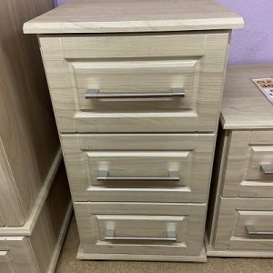 Elise Elm 3 Drawer Bedside (Damaged)