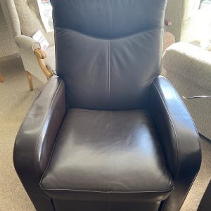 Brown Leather Power Recliner (Ref: 30294)