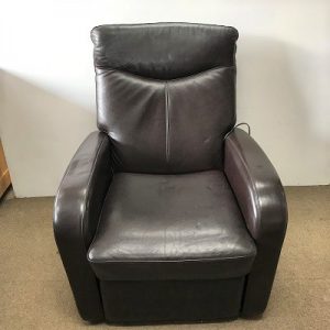 Brown Leather Power Recliner (Ref: 30155)