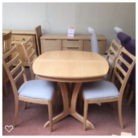 Sutcliffe Campaign Oak Dining Set