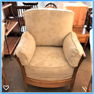 Ercol Picolo light framed chair in fabric G302