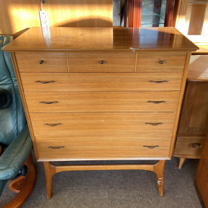 Teak 5 Drawer Chest On Legs (Ref: 30256)